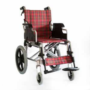 Инвалидное кресло складное, сиденье 41см, маленькие колеса, спинка складная, МЕГА-ОПТИМ FS907LAВН