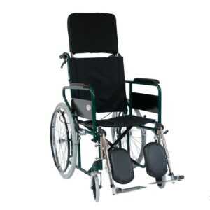Инвалидное кресло складное, рычажное, сиденье 41 см, подголовник, спинка откидная, опора голени, МEГА-ОПТИМ FS902GC