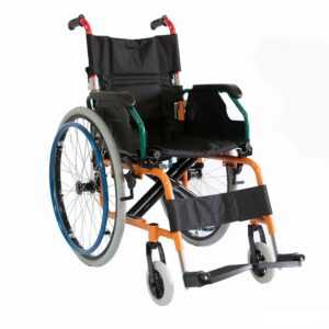 Инвалидное кресло складное, сиденье 38 см, подростковое , МЕГА-ОПТИМ FS980LA