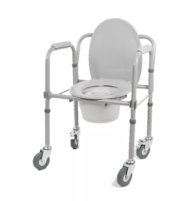 Стул-туалет с санитарным оснащением, до 115 кг, сиденье 35 см, колеса, СИМС-2 10581CA