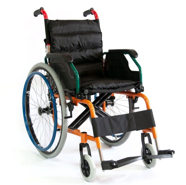 Инвалидное кресло складное, сиденье 41 см, спинка складная, МЕГА-ОПТИМ FS980LA