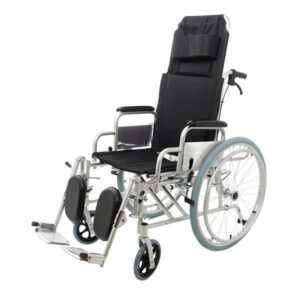Инвалидное кресло складное, сиденье 46 см, подголовник, наклонная спинка, опора голени, СИМС BARRY R6